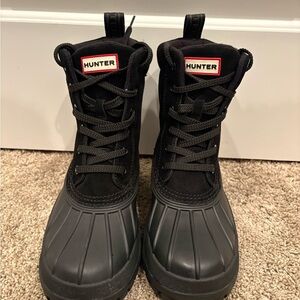Hunter Women's Sussex Insulated Waterproof Duck Boots Black Size 9